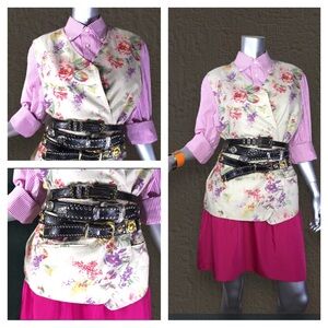 Floral and Striped Elisabeth Vest